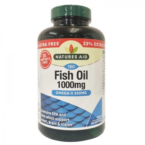 Fish Oil 1000 mg 120 softgels Natures Aid / Ωμέγα 3 λιπαρά