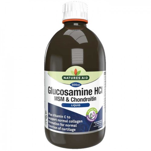 Glucosamine, MSM και Chondroitin Liquid Natures Aid 500 ml /  Αρθρώσεις