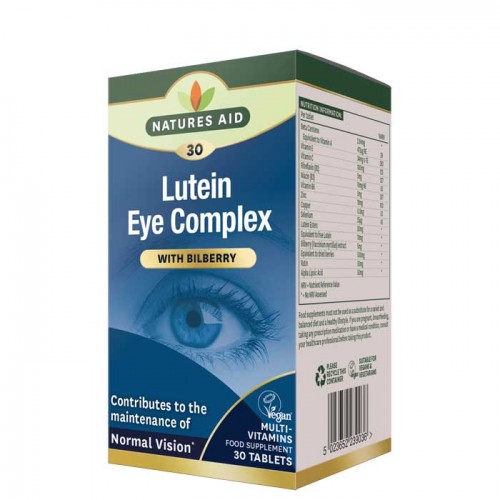 Lutein Eye Complex Normal Vision Λουτεΐνη Bilberry 30 ταμπλέτες - Natures Aid / Όραση