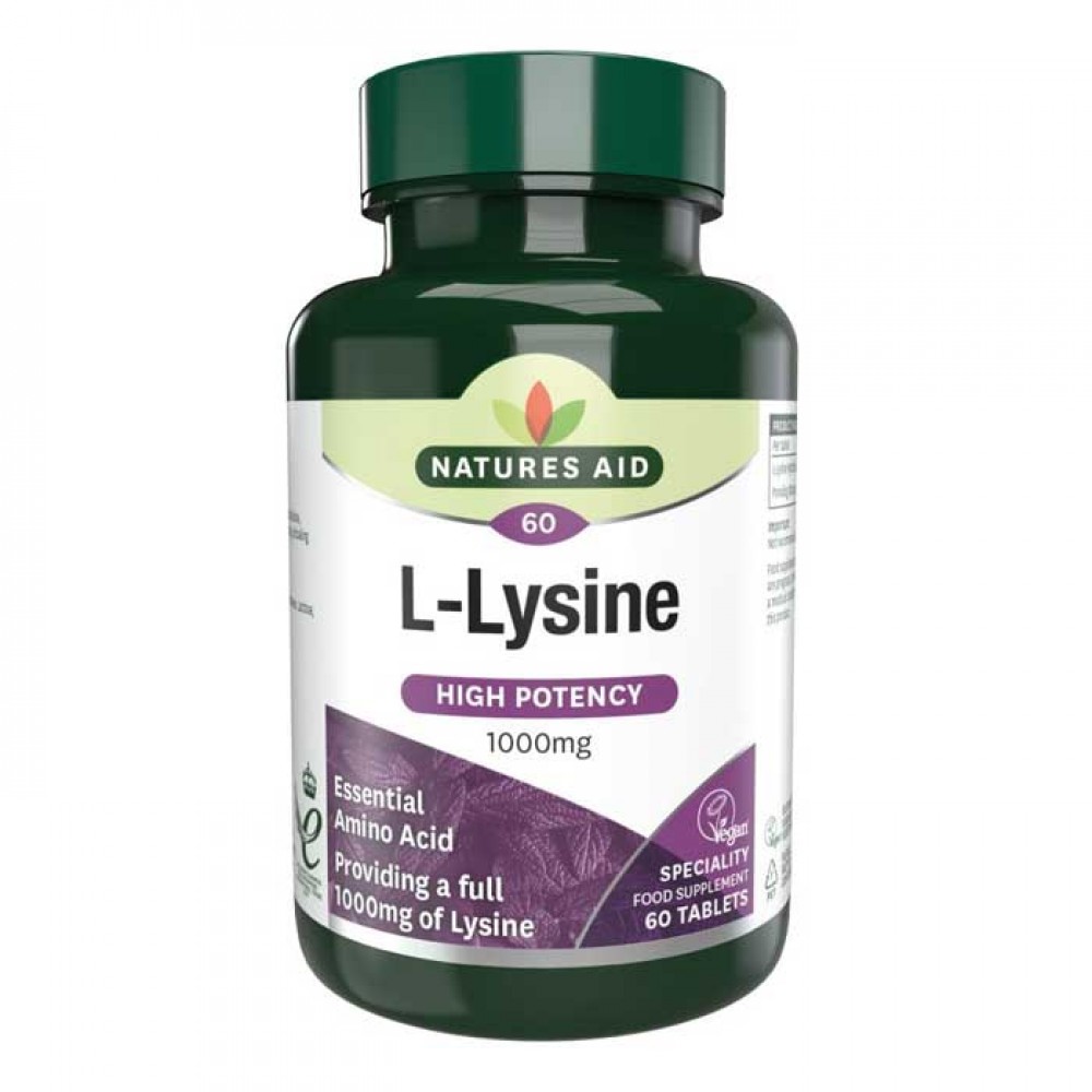 L-Lysine 1000 mg 60 tabs - Natures Aid