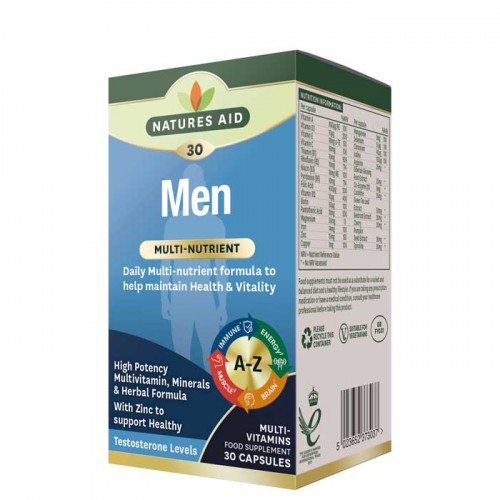 Men Multi Vitamins & Minerals 30 κάψουλες - Natures Aid / Πολυβιταμίνη για άνδρες